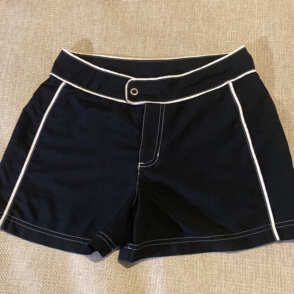 St John's Bay Women’s Black Swim Board Shorts, Size Small